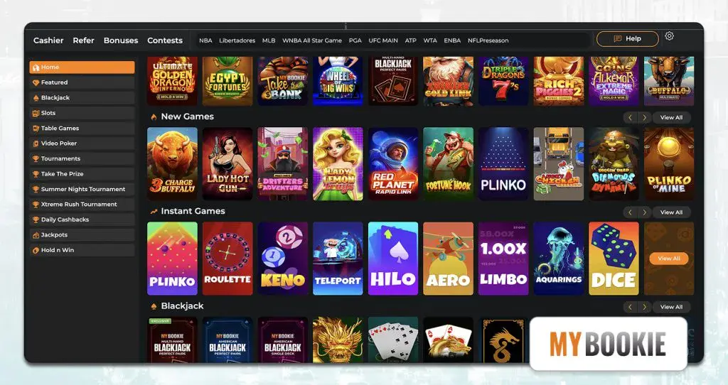A Screenshot Showing The Casino Of Mybookie 1024x542