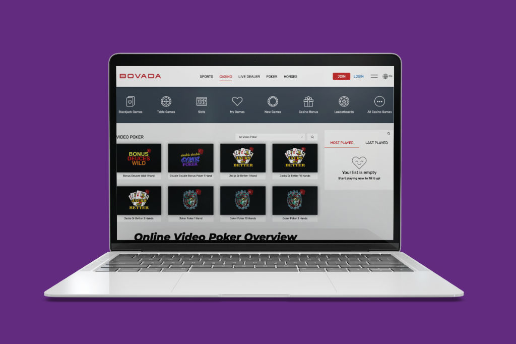 Bovada Video Poker
